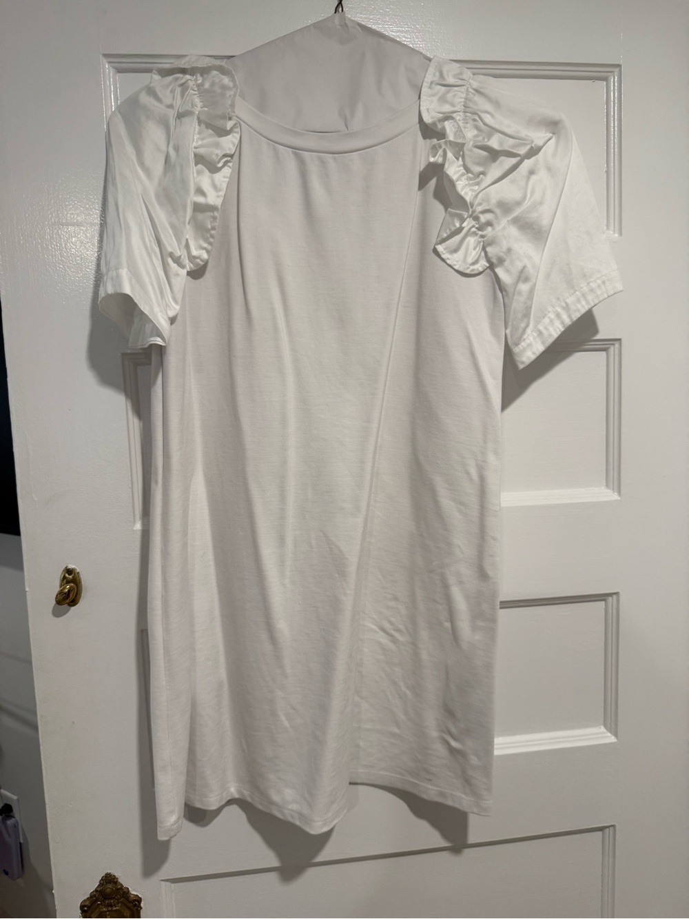 Adeam Women's White Ruffle Sleeve Dress